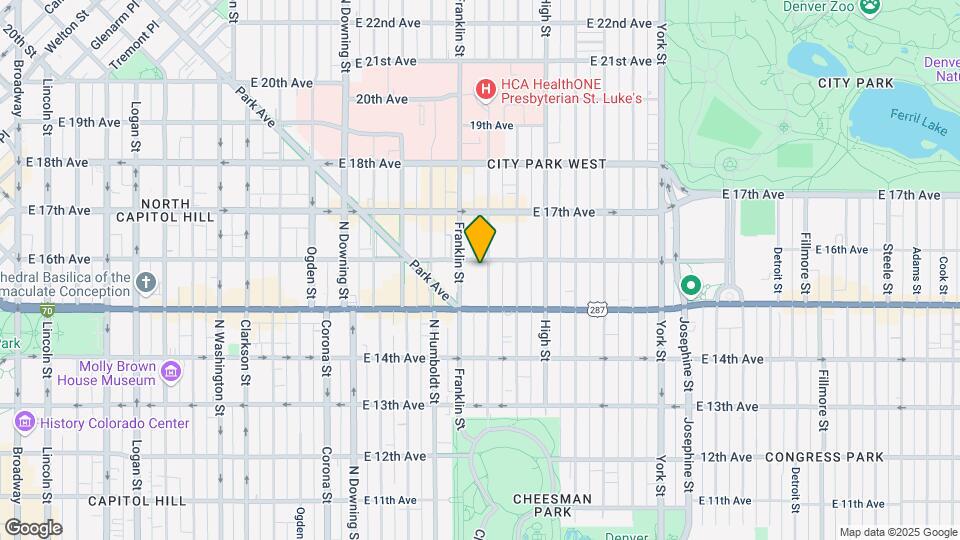 1565 Gilpin St Map and Location Details