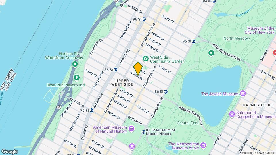 134 W 87th St, Unit 1F Map and Location Details
