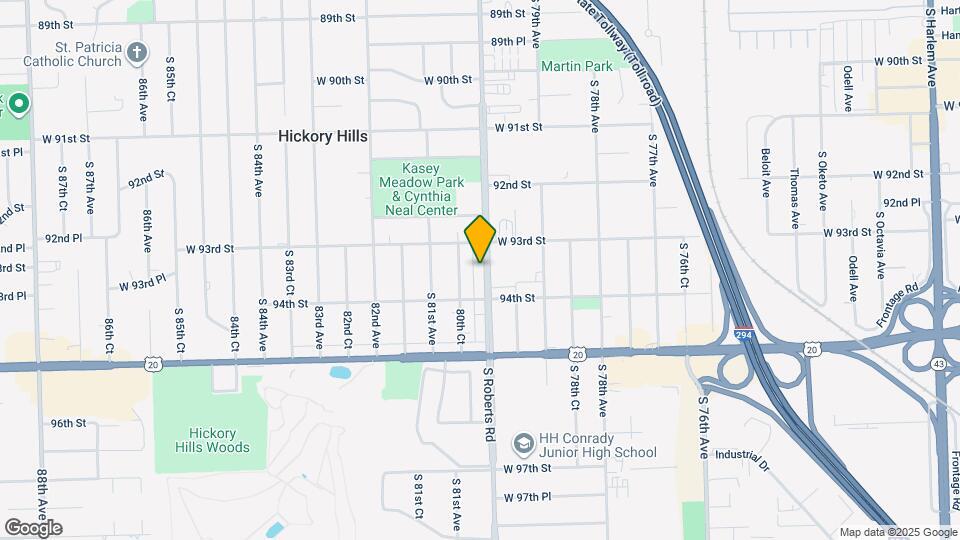 9324 S Roberts Rd, Unit 2S Map and Location Details