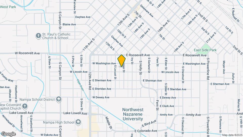 215 S Juniper St Map and Location Details