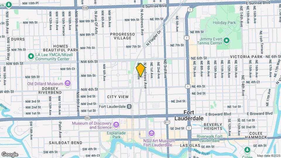434 NW 1st Ave Map and Location Details