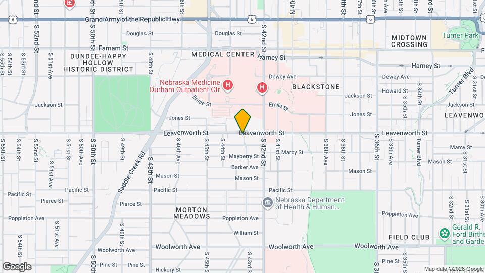 4301 Leavenworth St Map and Location Details