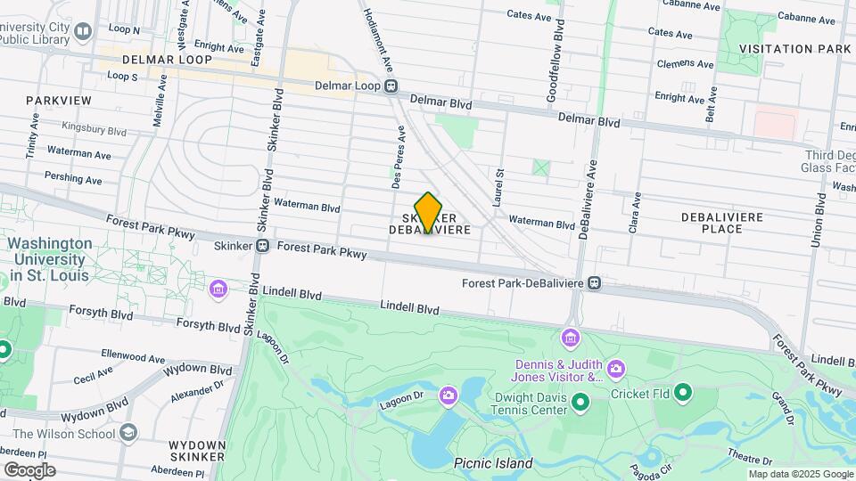 5911 Pershing Ave Map and Location Details