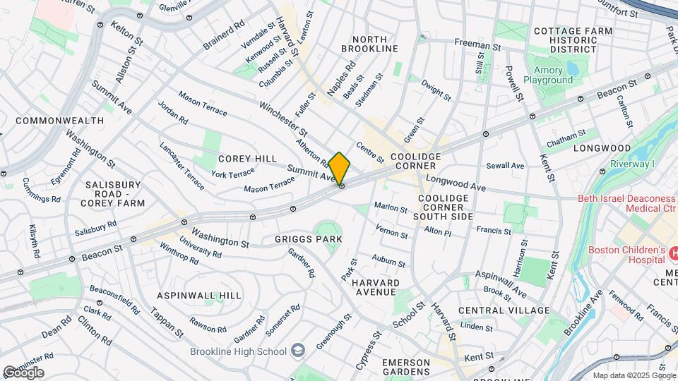 1243 Beacon St, Unit 8B Map and Location Details