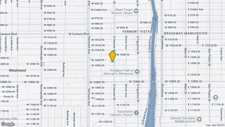 10465 S Hoover St Map and Location Details