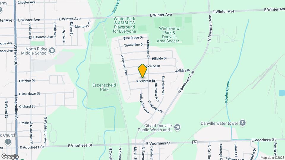 917 Knollcrest Dr Map and Location Details