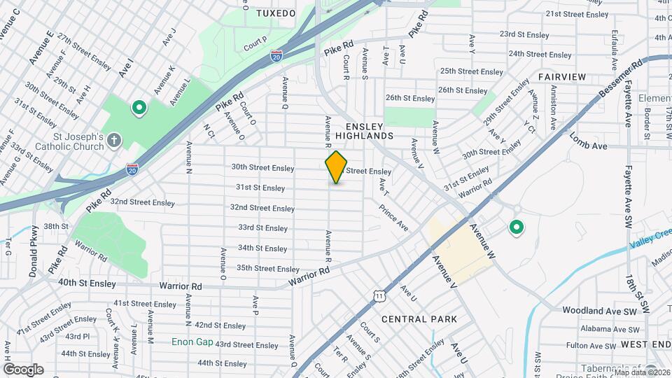 1806 31st St Ensley Map and Location Details