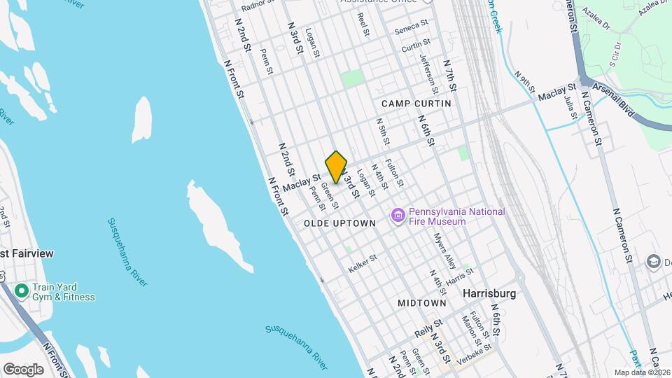 2032 Susquehanna St Map and Location Details