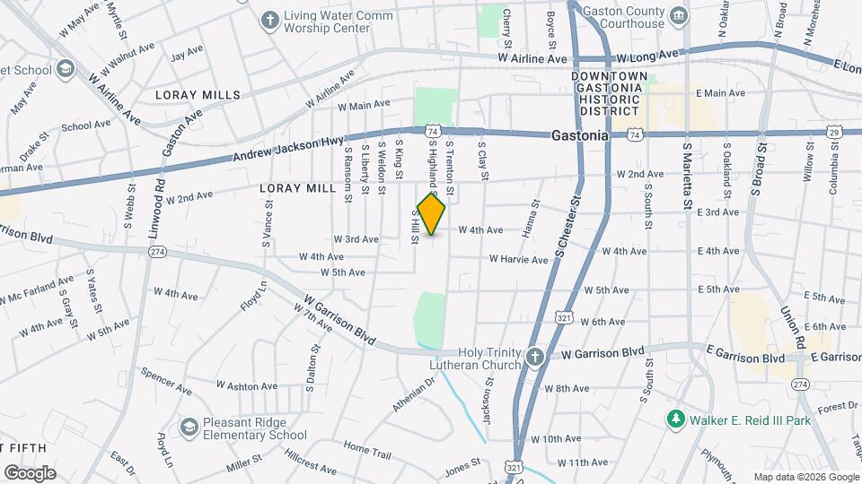 405 S Highland St Map and Location Details