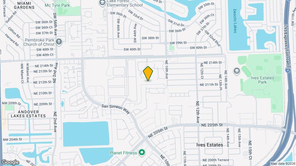 859 NE 211th St Map and Location Details