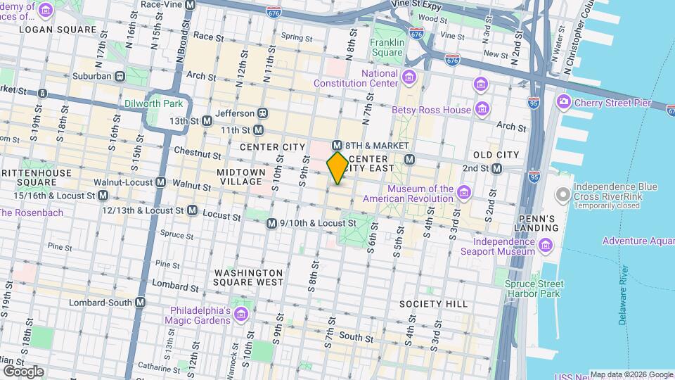 725 Sansom St Map and Location Details