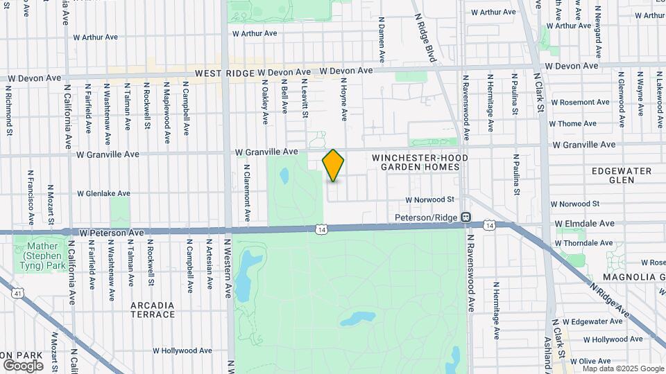 6121 N Hamilton Ave Map and Location Details