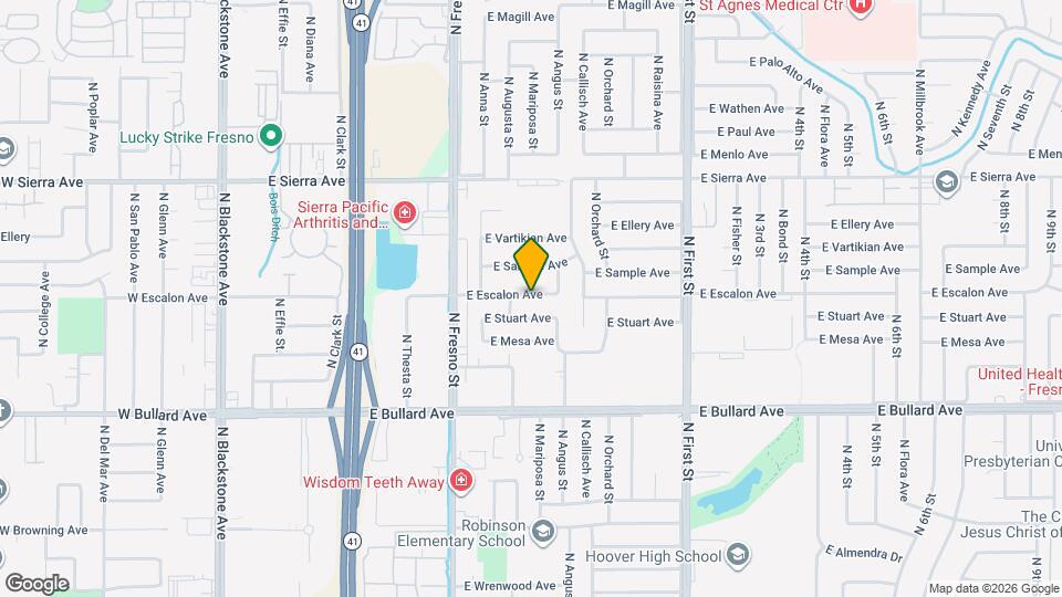 529 E Escalon Ave Map and Location Details