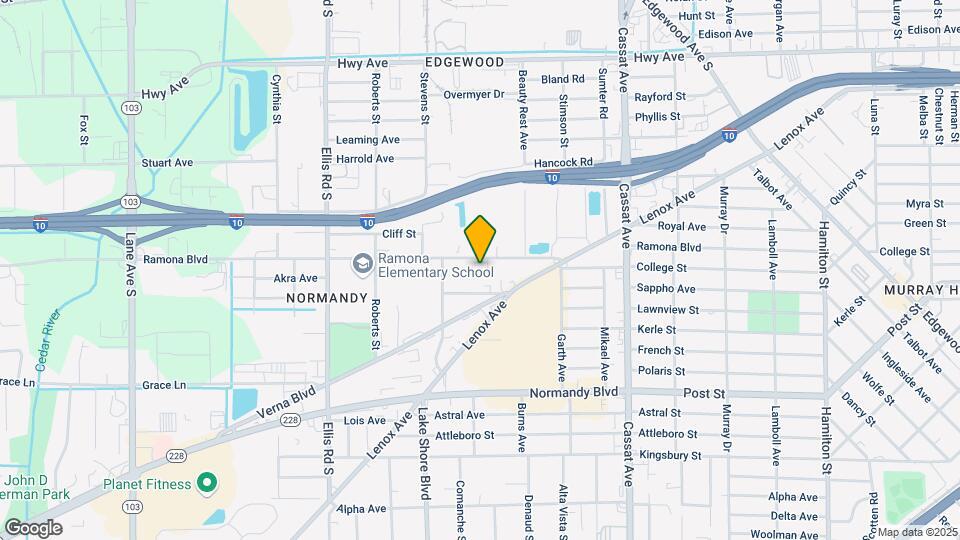 5336 Ramona Blvd Map and Location Details