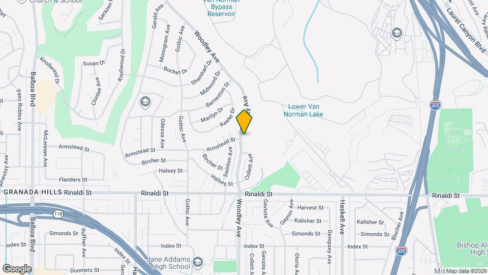 11700 Woodley Ave Map and Location Details