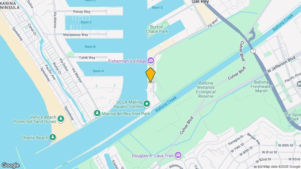 Breakwater at Marina del Rey Map and Location Details