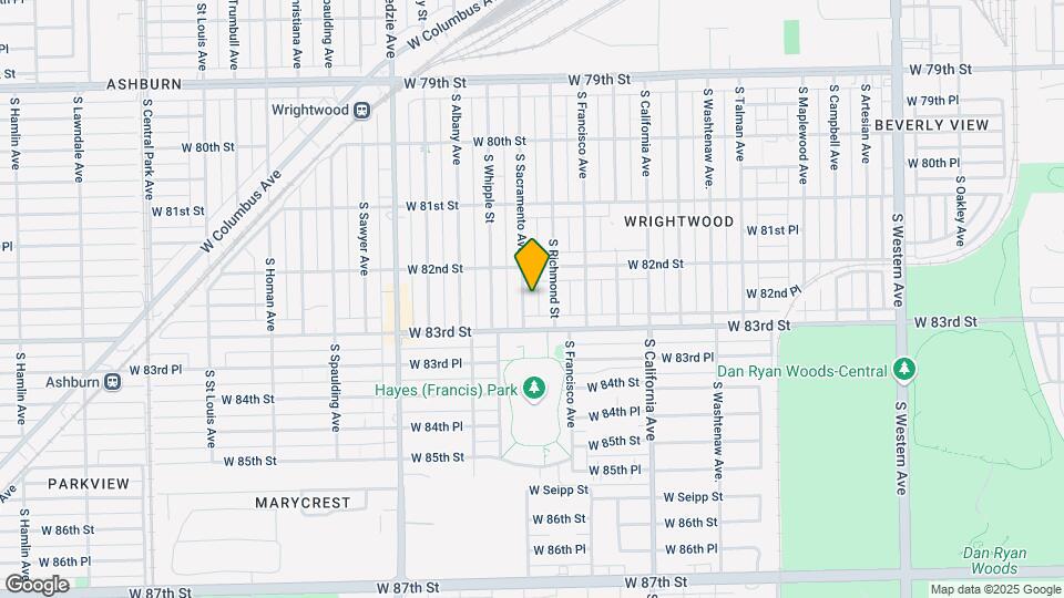 8229 S Sacramento Ave Map and Location Details