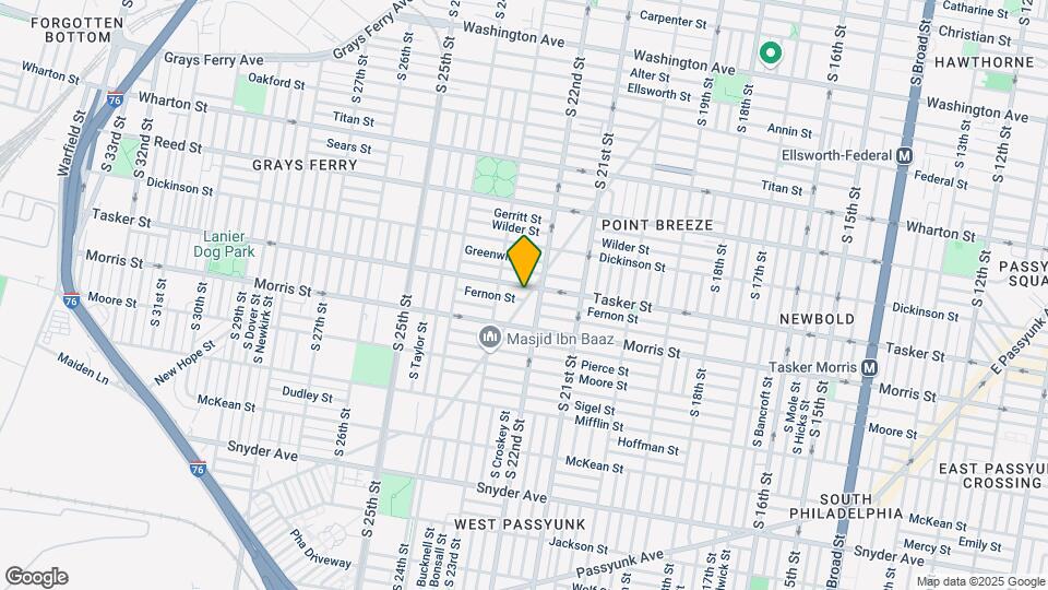 1606 Point Breeze Ave Mapa y Detalles de la Ubicación