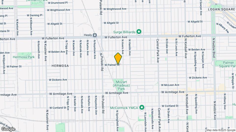 3853 W Palmer St Map and Location Details