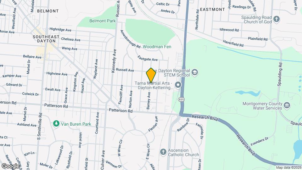 1536 Barney Ave Mapa y Detalles de la Ubicación