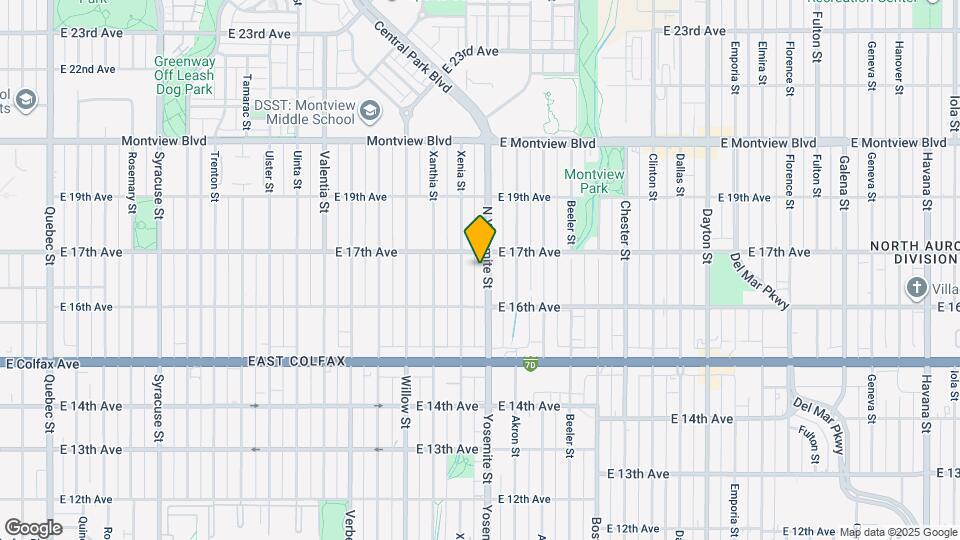 1655 Yosemite St Map and Location Details