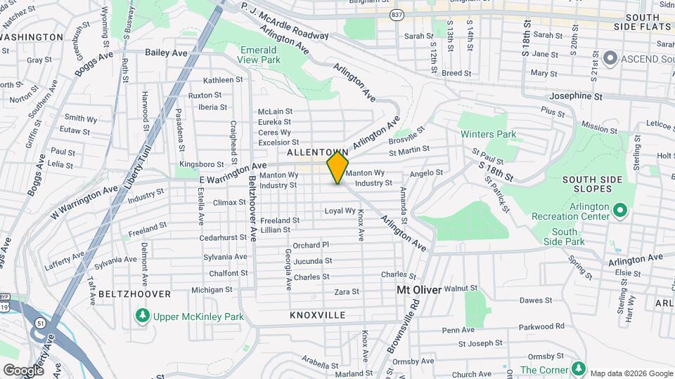 836 Industry St Map and Location Details