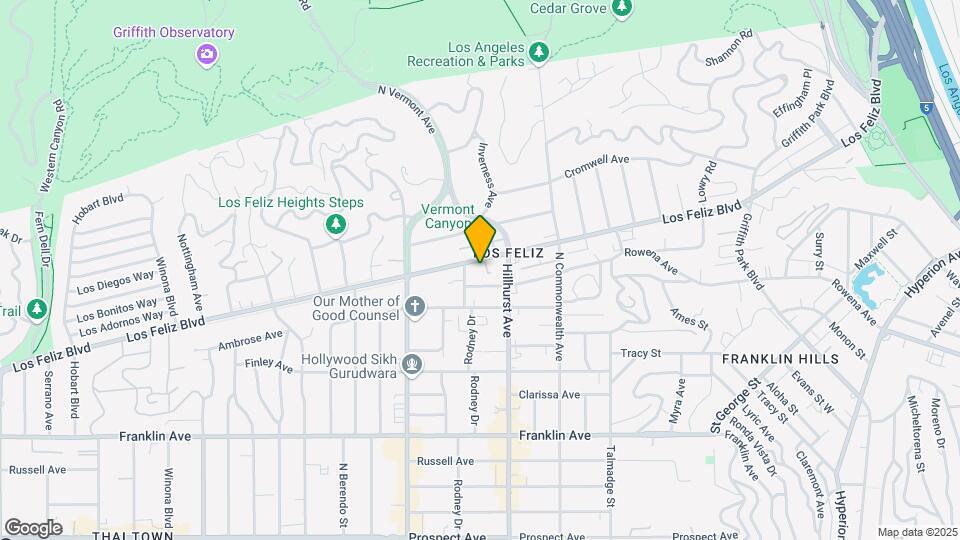 4534 Los Feliz Blvd Map and Location Details