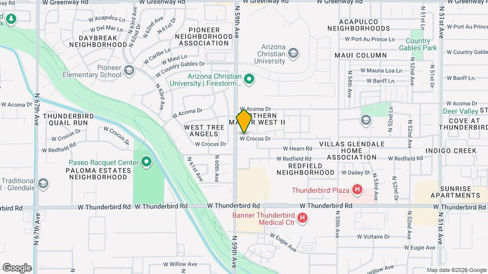 5841 W Winchcomb Dr Map and Location Details