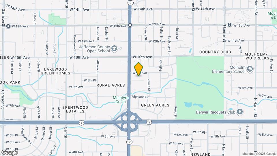 7557 W 8th Pl Map and Location Details