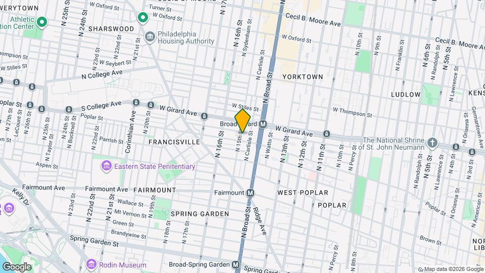 909 N 15th St Map and Location Details