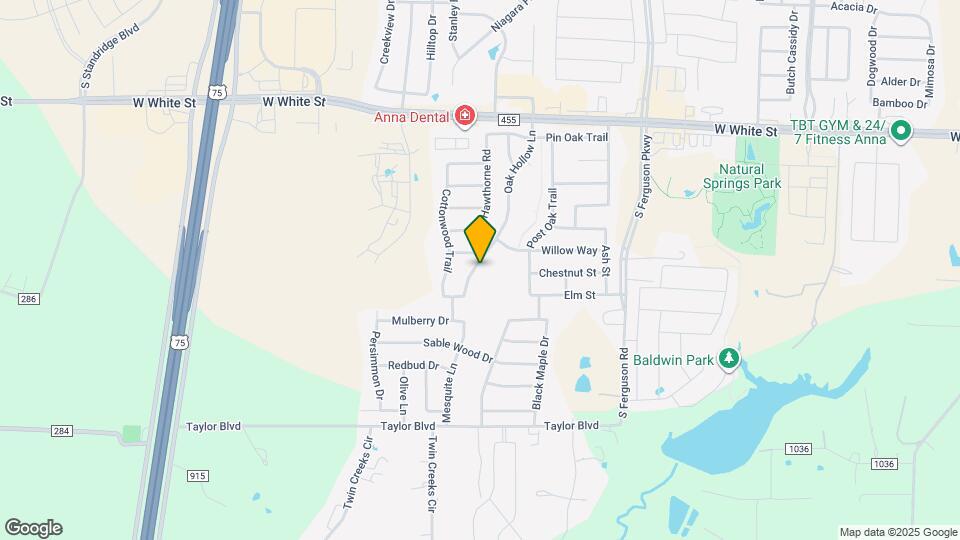 1313 Oak Hollow Ln Map and Location Details