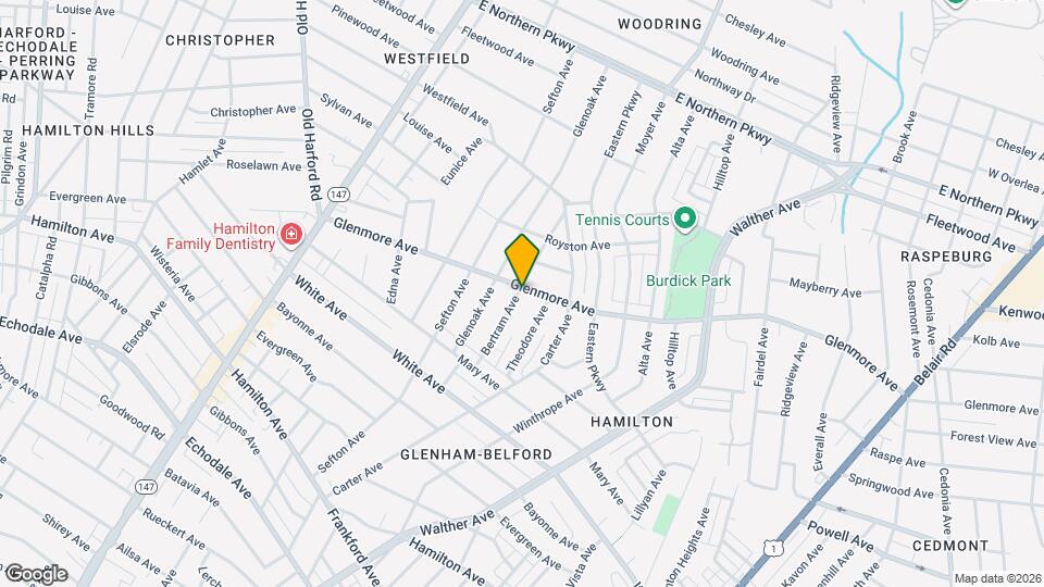 3401 Glenmore Ave Map and Location Details