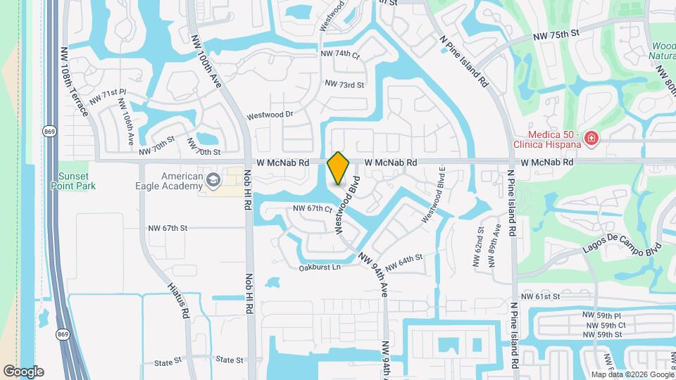9499 W McNab Rd, Unit 208 Map and Location Details