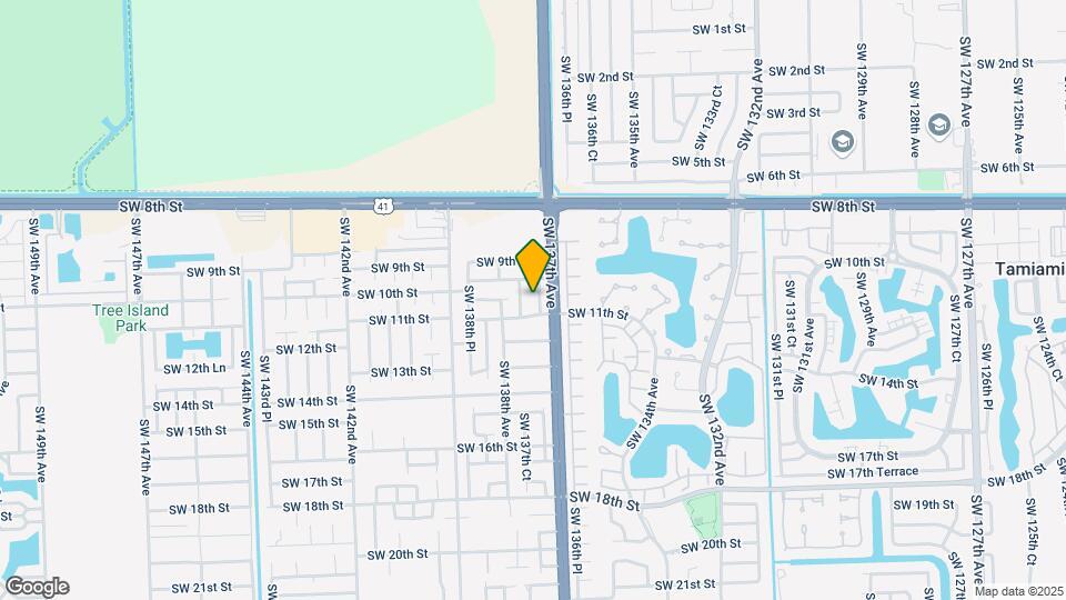 1050 SW 137th Ct Map and Location Details