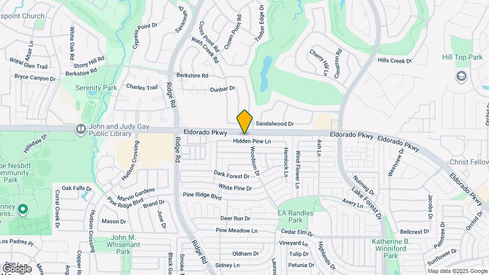 5808 Hidden Pine Ln Map and Location Details