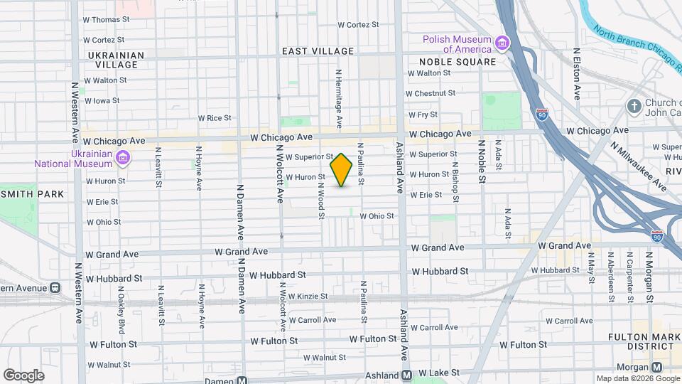 1730 W Erie St, Unit #3 Map and Location Details