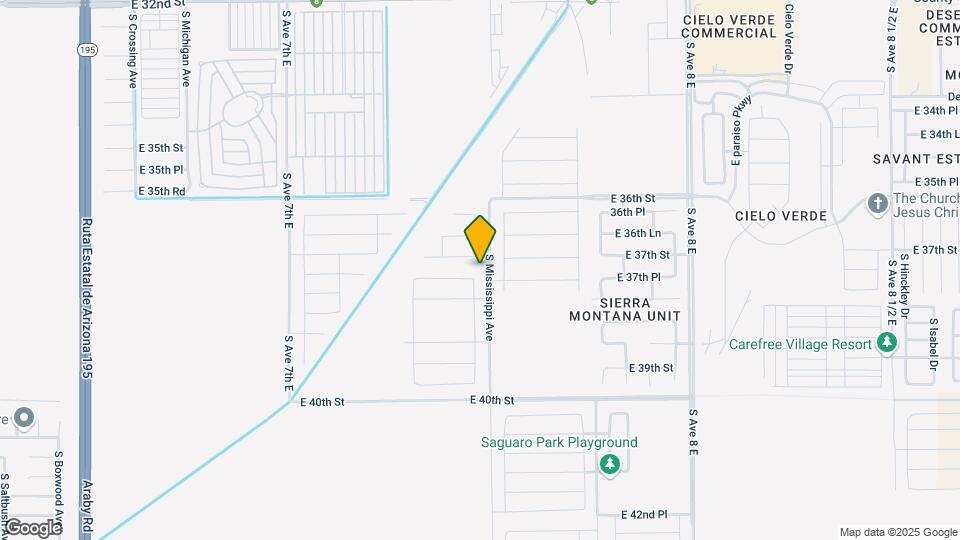 7416 E 37th Pl, Unit Desert Sky Home Map and Location Details