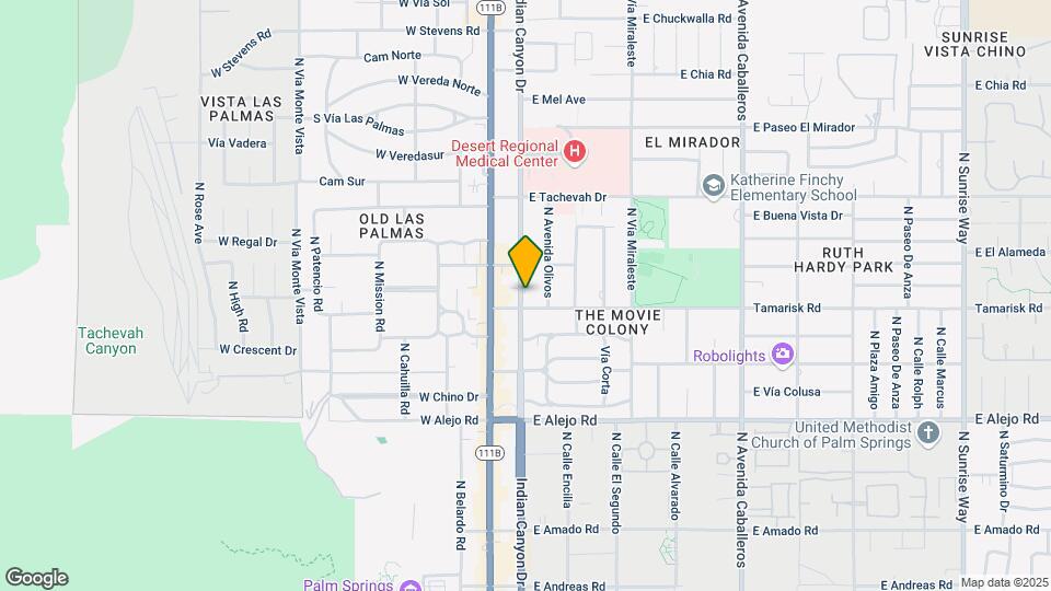 840 N Indian Canyon Dr Mapa y Detalles de la Ubicación