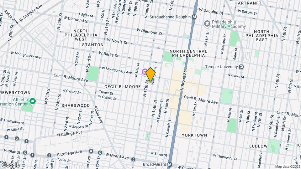 1716 Willington St Map and Location Details