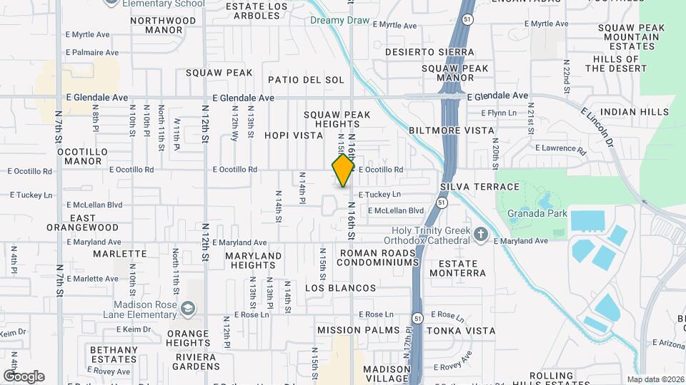 6618 N 16th St Map and Location Details