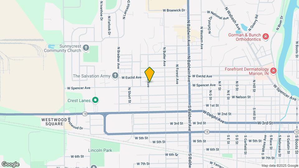 1652 W Spencer Ave Map and Location Details