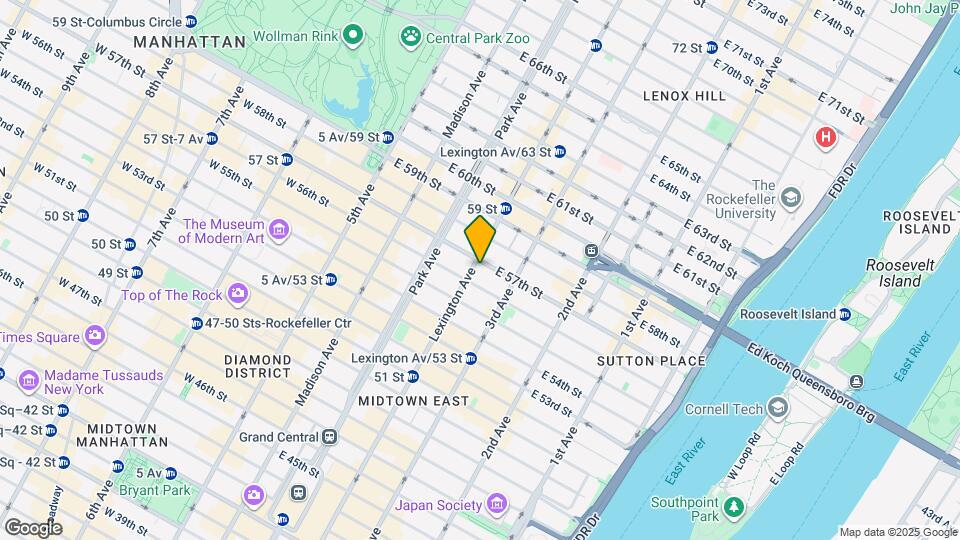 136 E 57th St Map and Location Details