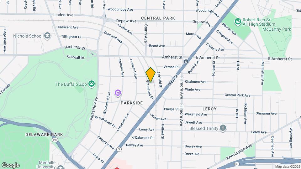 67 Greenfield St, Unit upper rear Map and Location Details