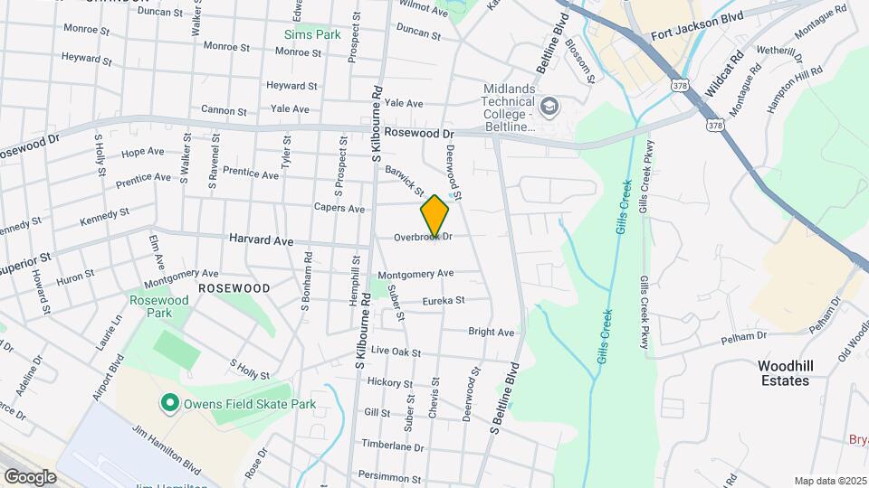 3906 Overbrook Dr Map and Location Details