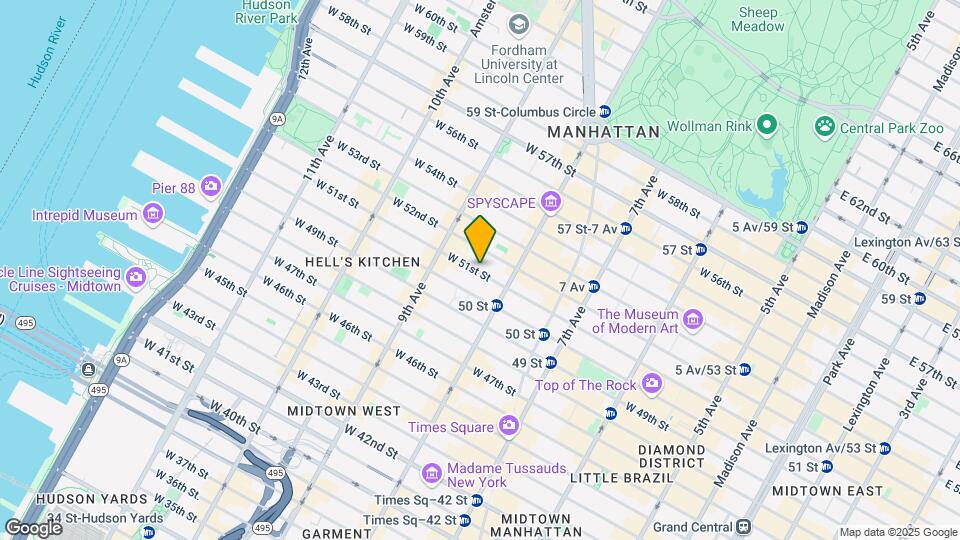 325 W 51st St Map and Location Details
