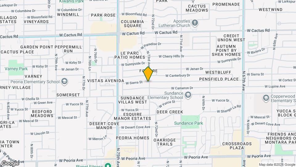 7301 W Sierra St Map and Location Details