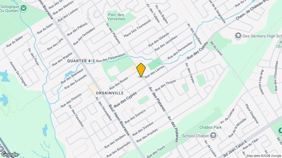 4433 Des Lierres Rue Map and Location Details