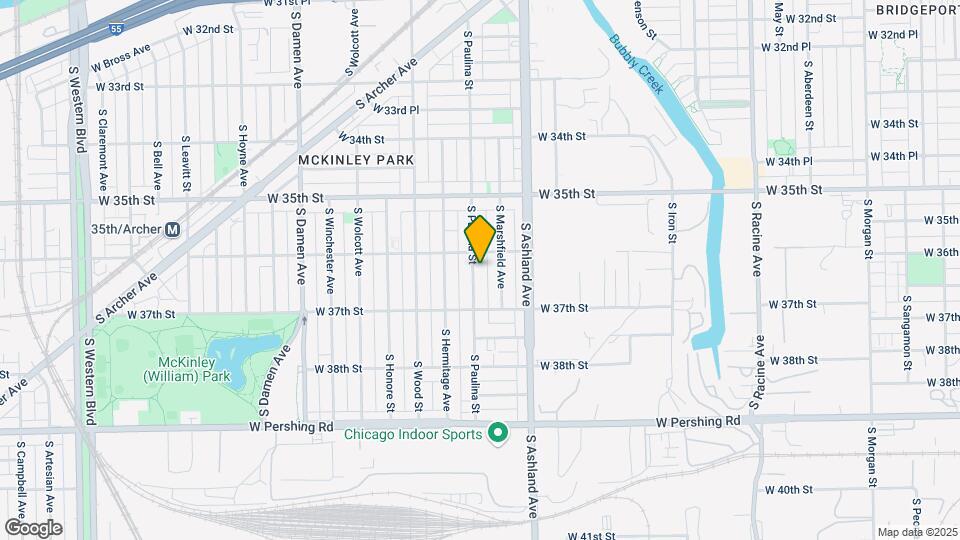 3621 S Paulina St Map and Location Details