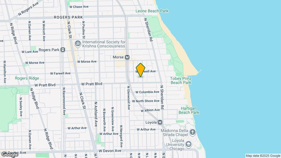 6810 N Lakewood Ave Map and Location Details