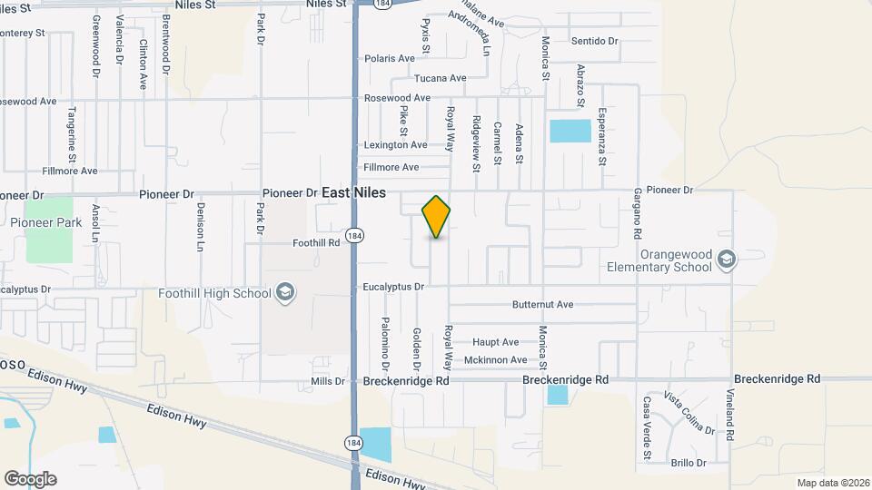 921 Orangewood St Map and Location Details